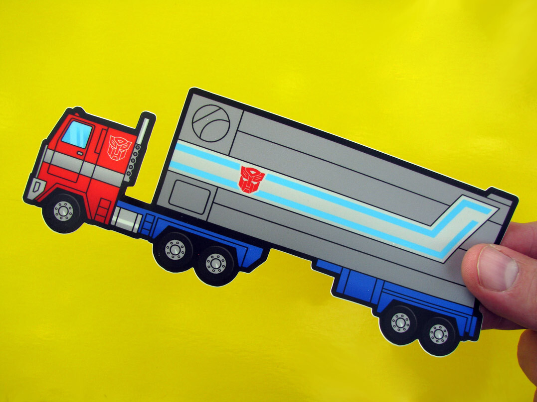 G1 OP Truck Sticker Transformers 6.5″ Die Cut Decal G1 Autobot Robot