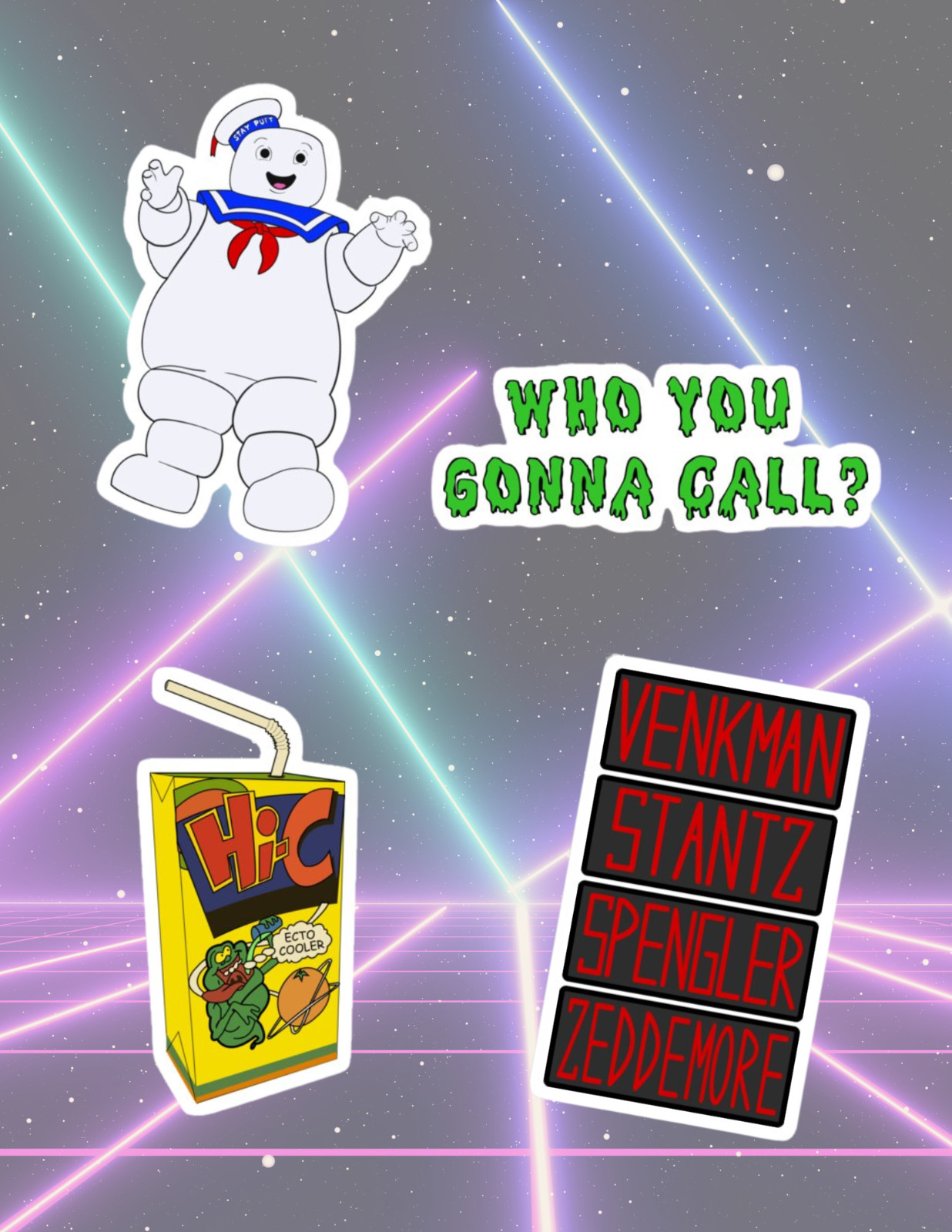 Ghostbuster 80’s Movie #2 4pc Sticker Pack