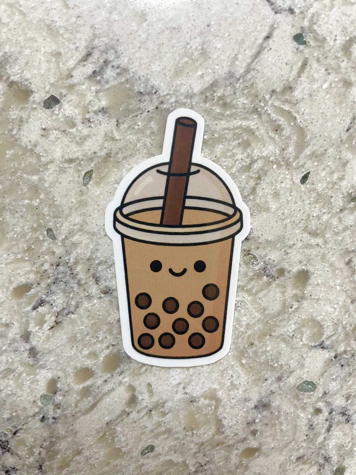 Boba Drink Sticker l Gloss or Holographic Laminate l Waterproof Decal