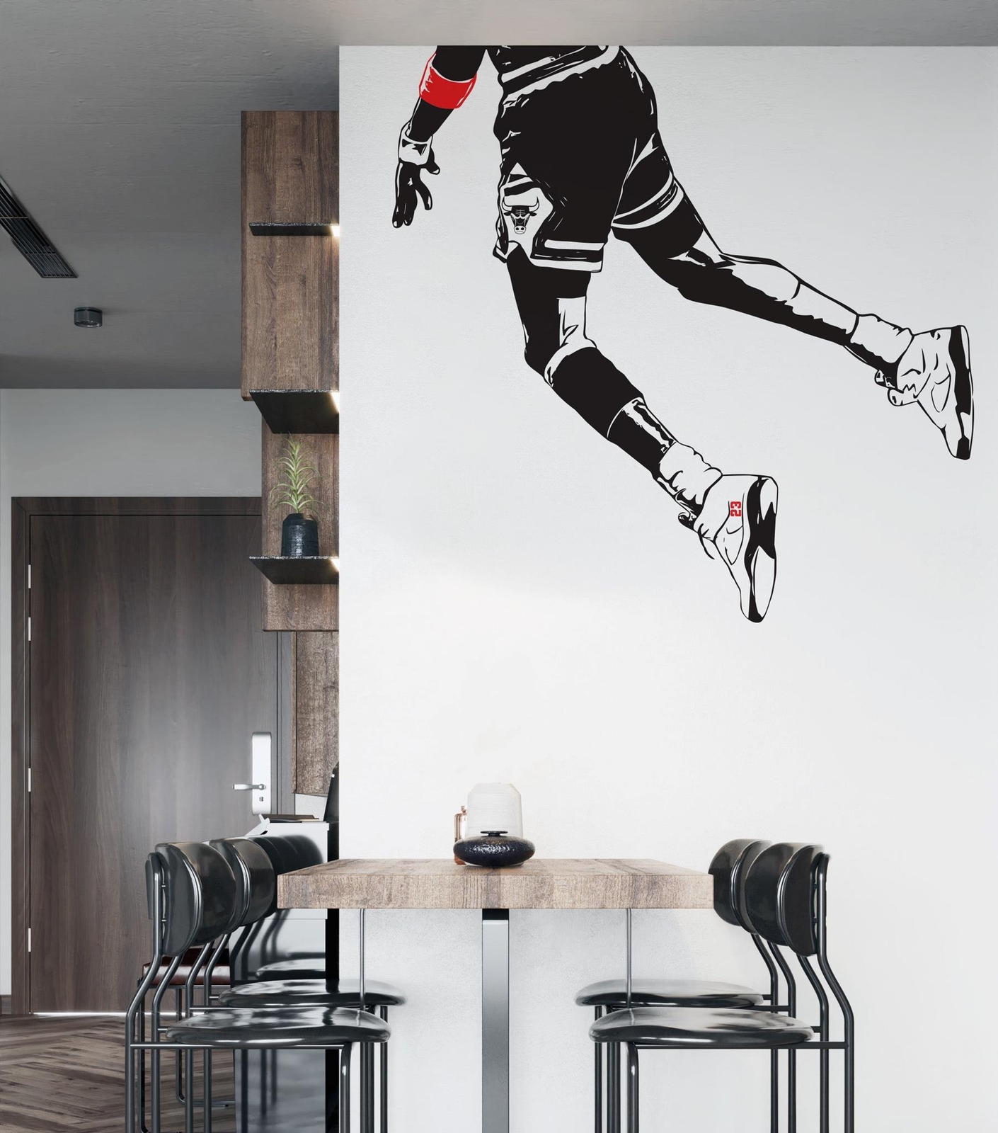 Dunking Wall Decal. Sneakerhead Wall Decor. Hypebeast Basketball Dunk Wall Art.