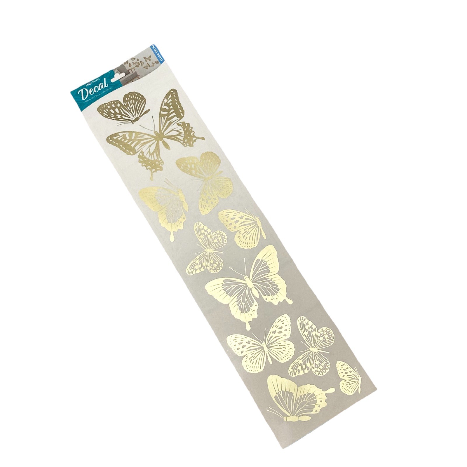 11 GOLD BUTTERFLY TRANSLUCENT Wall Art Decals Appliques Stickers Peel Stick USA