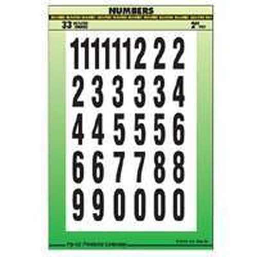 NEW HY-KO MM-7N BLACK & WHITE 2″ NUMBERS STICK ON ADHESIVE 33PC 6635650