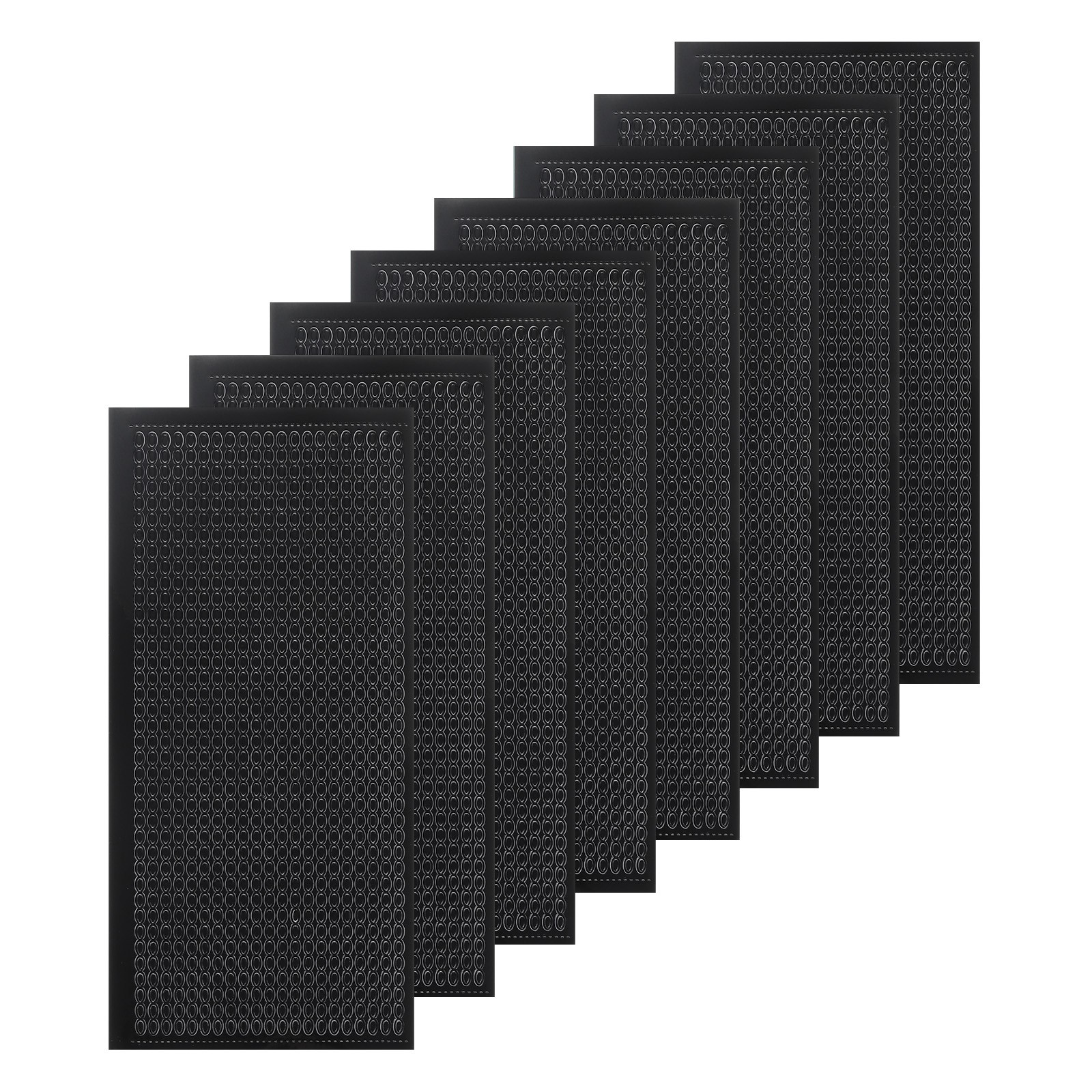 8 Sheets Art Stickers Decals Black Chains Sticker Self Adhesive for Scrapbook