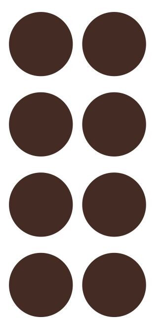 2″ Brown Round Label Dots Stickers Color Coding Inventory 2 Inch Dot