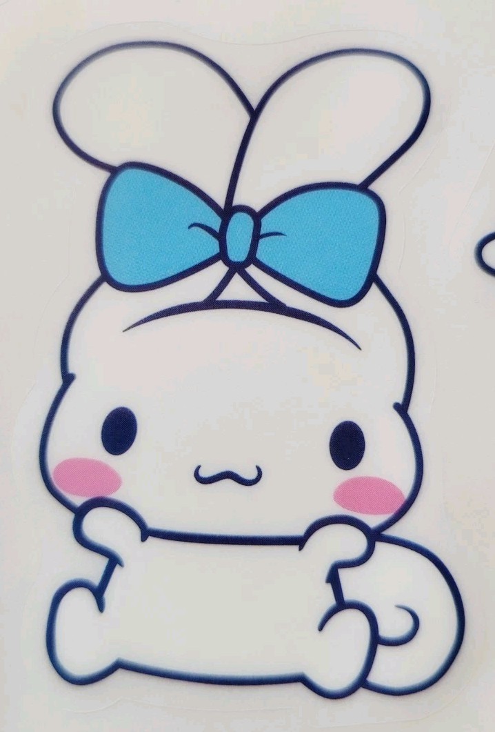 CINNAMOROLL TRANSLUCENT/ CLEAR WATERPROOF STICKERS SET OF 1O DECAL DECORATION