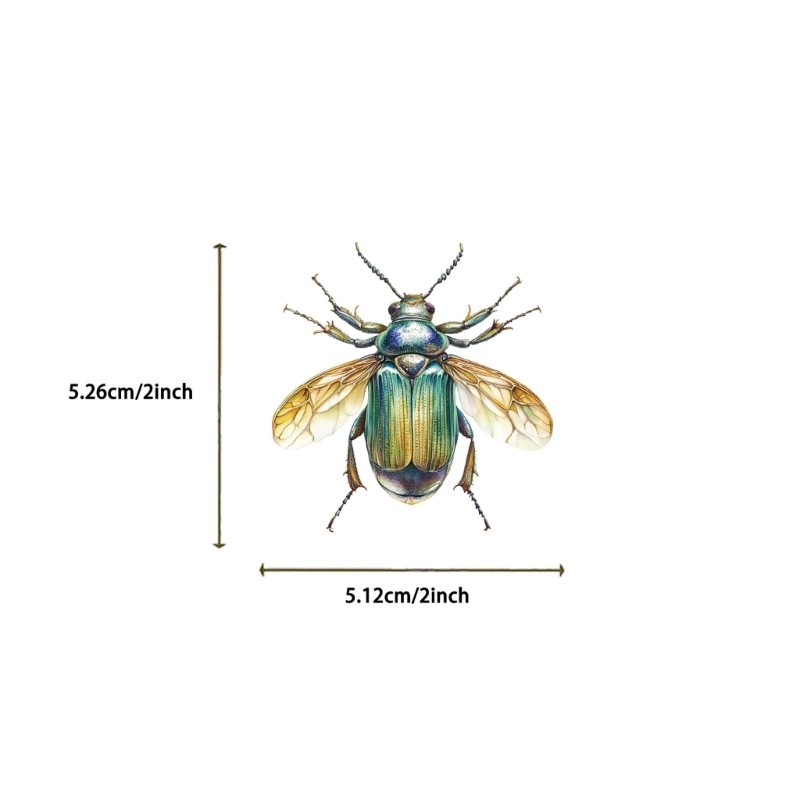 50 Sheets Insect Sticker Reward Sticker Luggage Sticker Retro Bottle Sticker