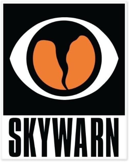 Skywarn Tornado car Bumper Sticker Window Decal 8″ x 8″ – 4 pack