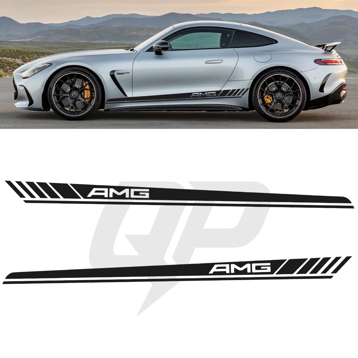 Aftermarket Mercedes Benz AMG GT Racing Side Stripe Decal