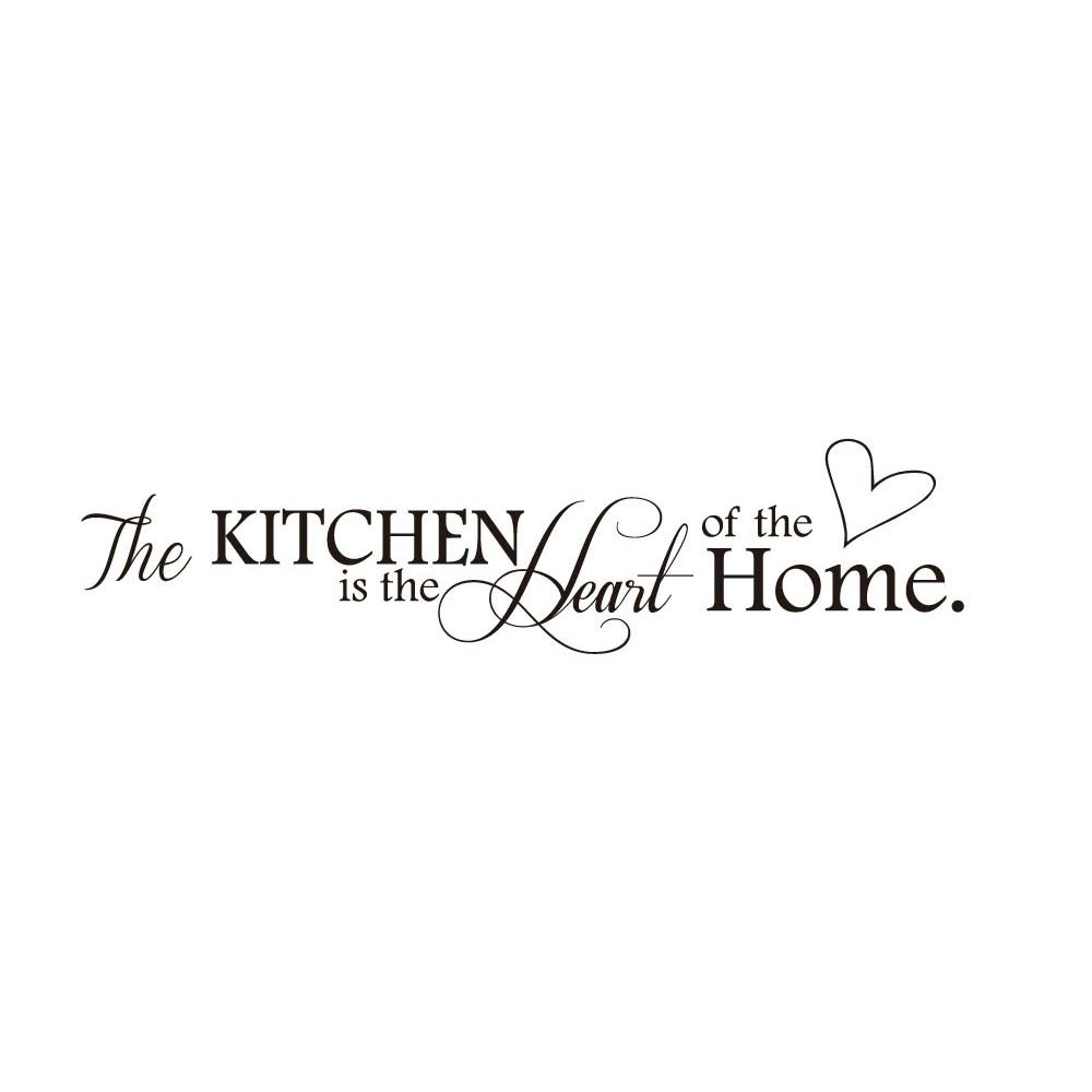 2 Pack Kitchen Wall Stickers The Heart of The Home Vinyl Decor 60cm