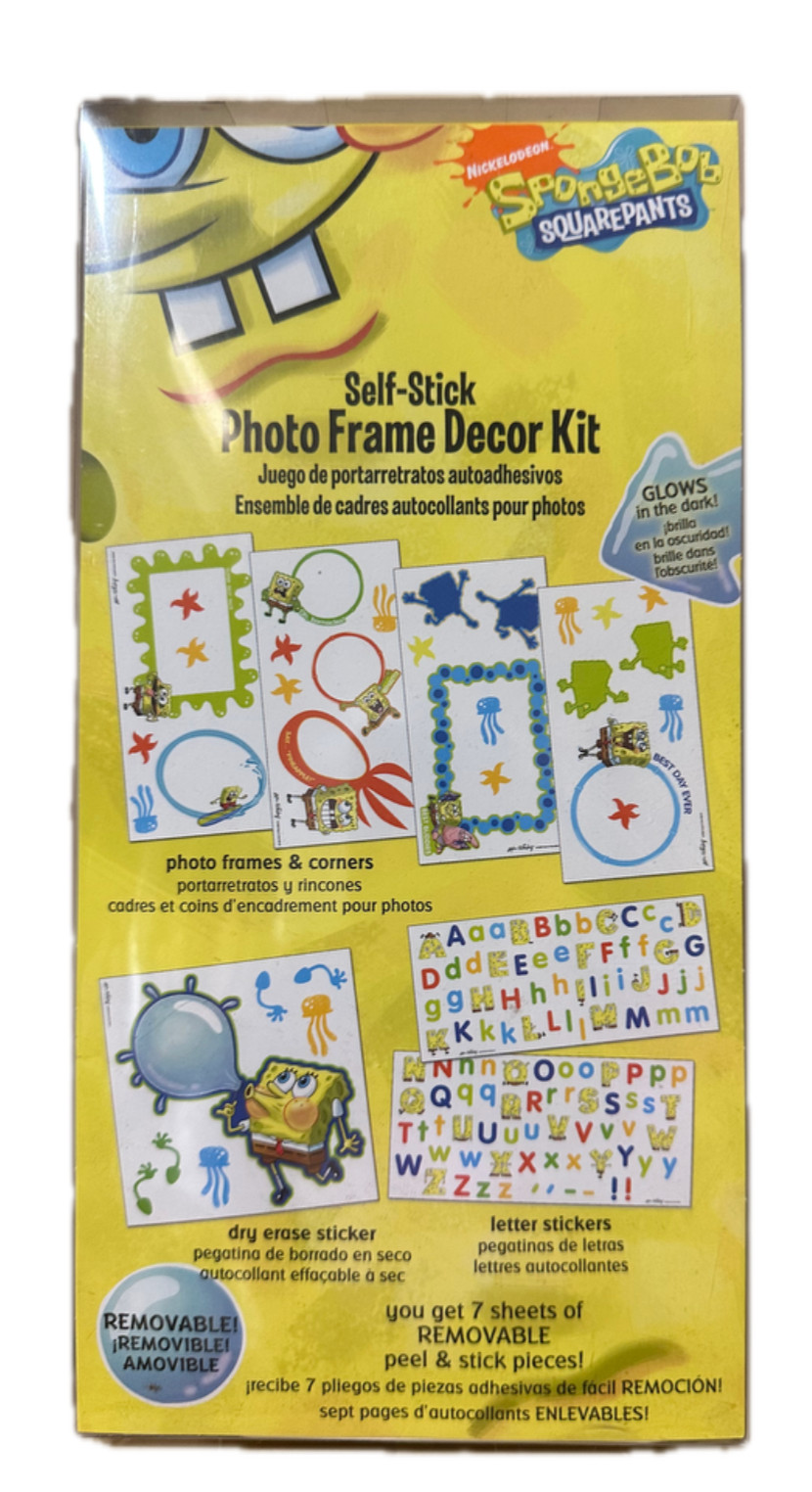 SPONGEBOB SQUAREPANTS WALL STICKER SET – SELF STICK PHOTO FRAME DECOR KIT