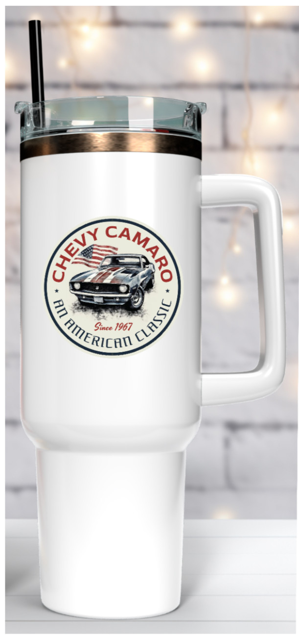 Car Classics “Camaro” – 4″ Handcrafted Vinyl Decal Cooler Vehicle Laptop Tumbler