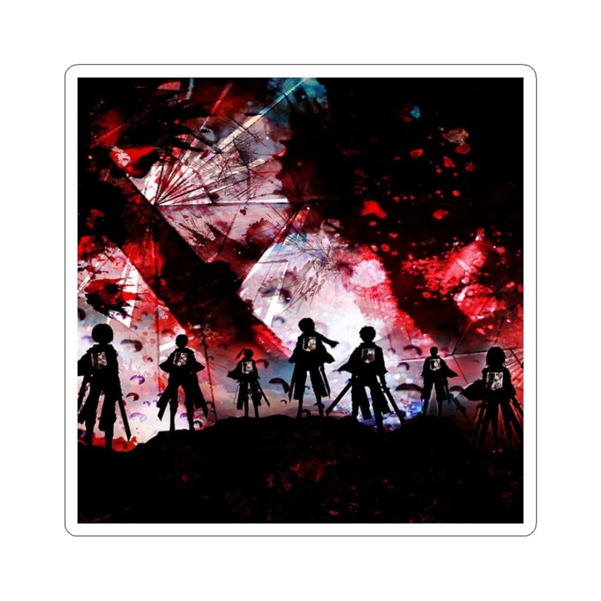 Attack on Titan Kiss-Cut Stickers | Anime Manga Art, Laptop Decor, Anime