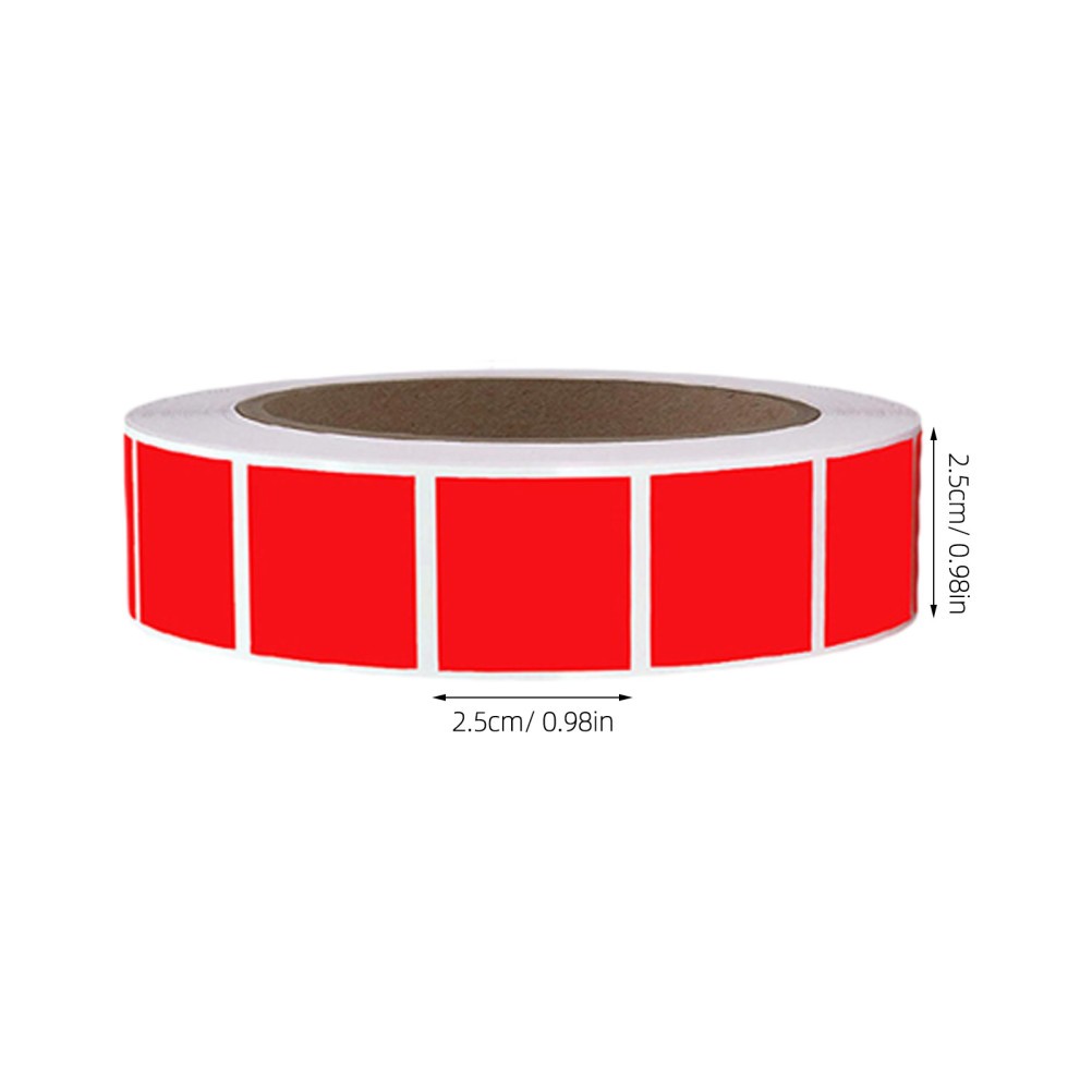 4 Rolls Color Coding Labels: 1 X 1 Inch Self-Adhesive Colored Label Stickers,