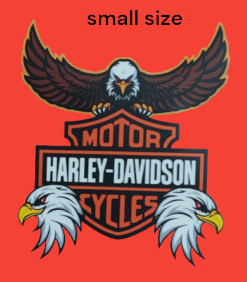 Motorcycle Easy Iron on Sublimation Stickers Biker T-shirts Hoodies Hat (3 Pack)