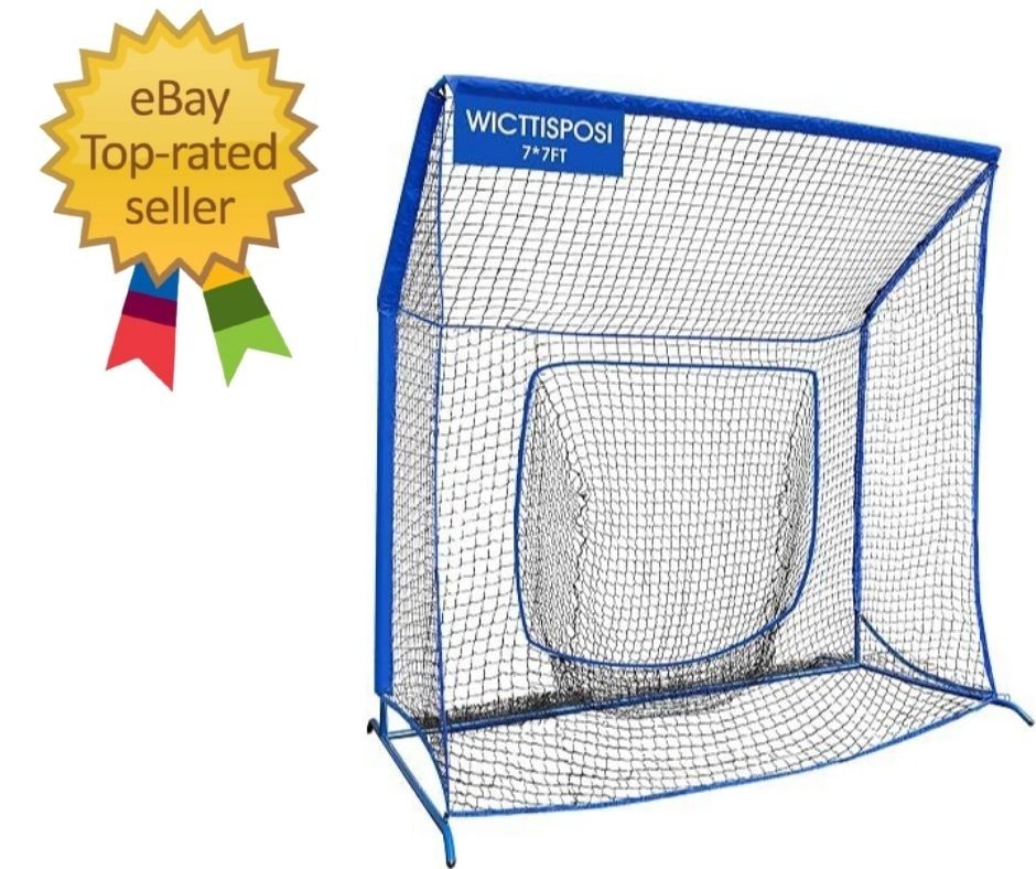 Baseball Softball Net with Blocking System, 7x7ft/6x6ft Practice Cage for Bat…