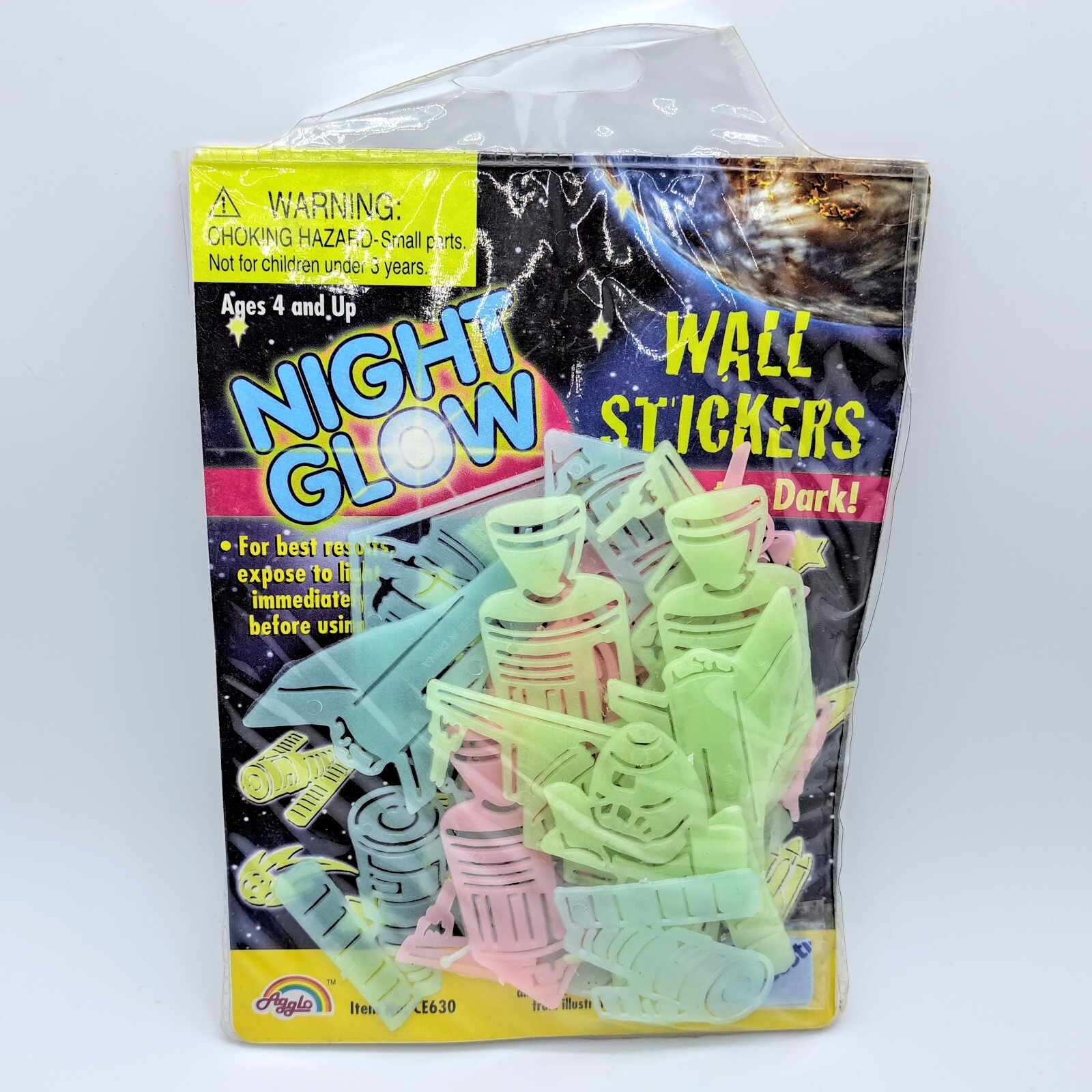 VTG 2000 Rare New Old Stock Night Glow in the Dark Ceiling Wall Space Stickers