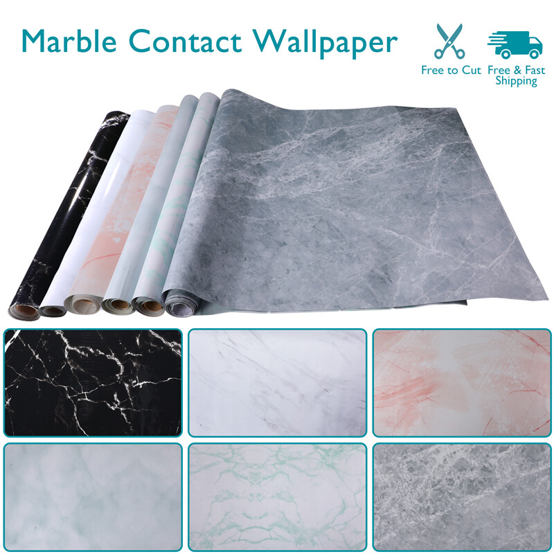 10ft Self Adhesive Marble PVC Wallpaper Roll Waterproof Peel Stick Contact Paper