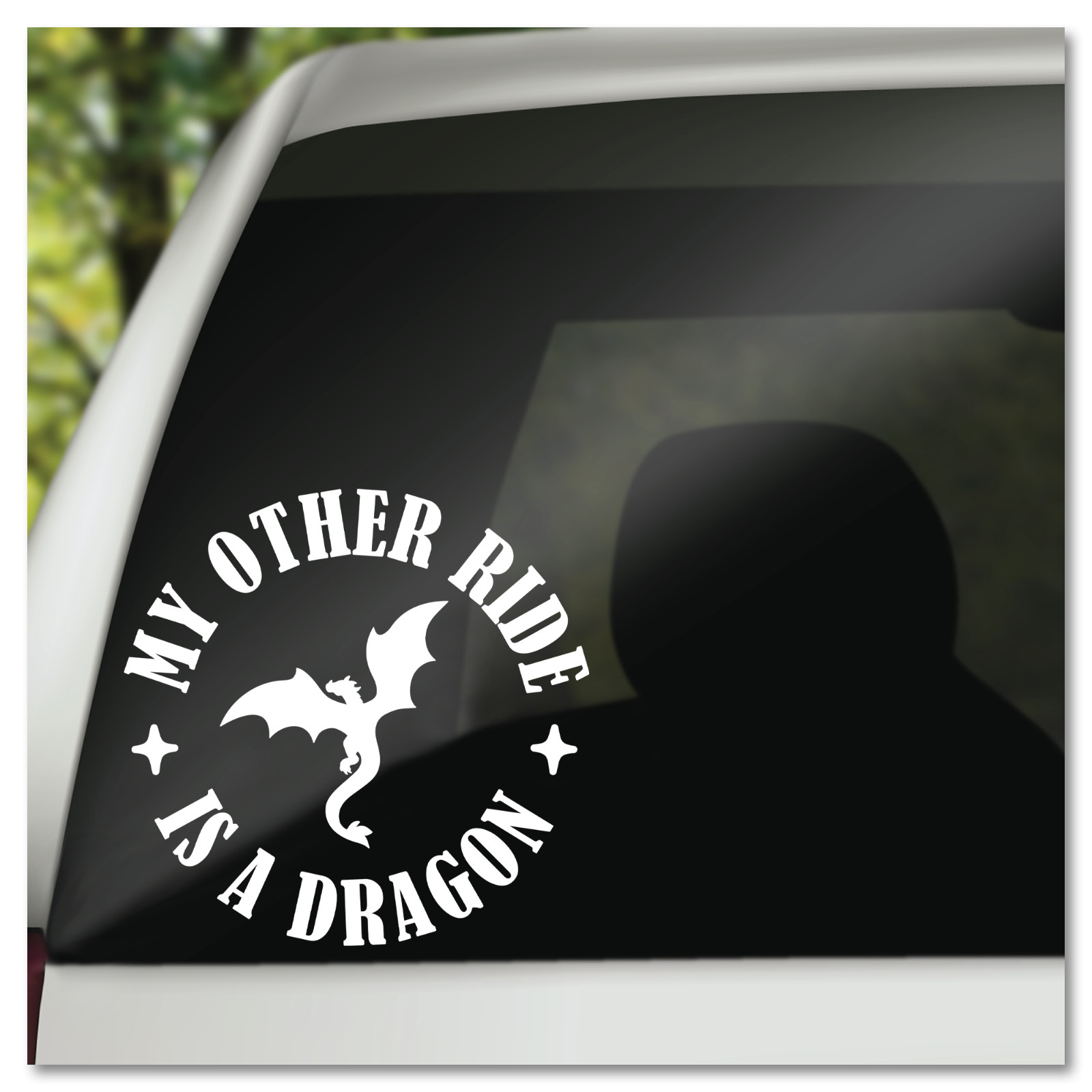 6″ My Other Ride Is A Dragon Vinyl Decal Sticker