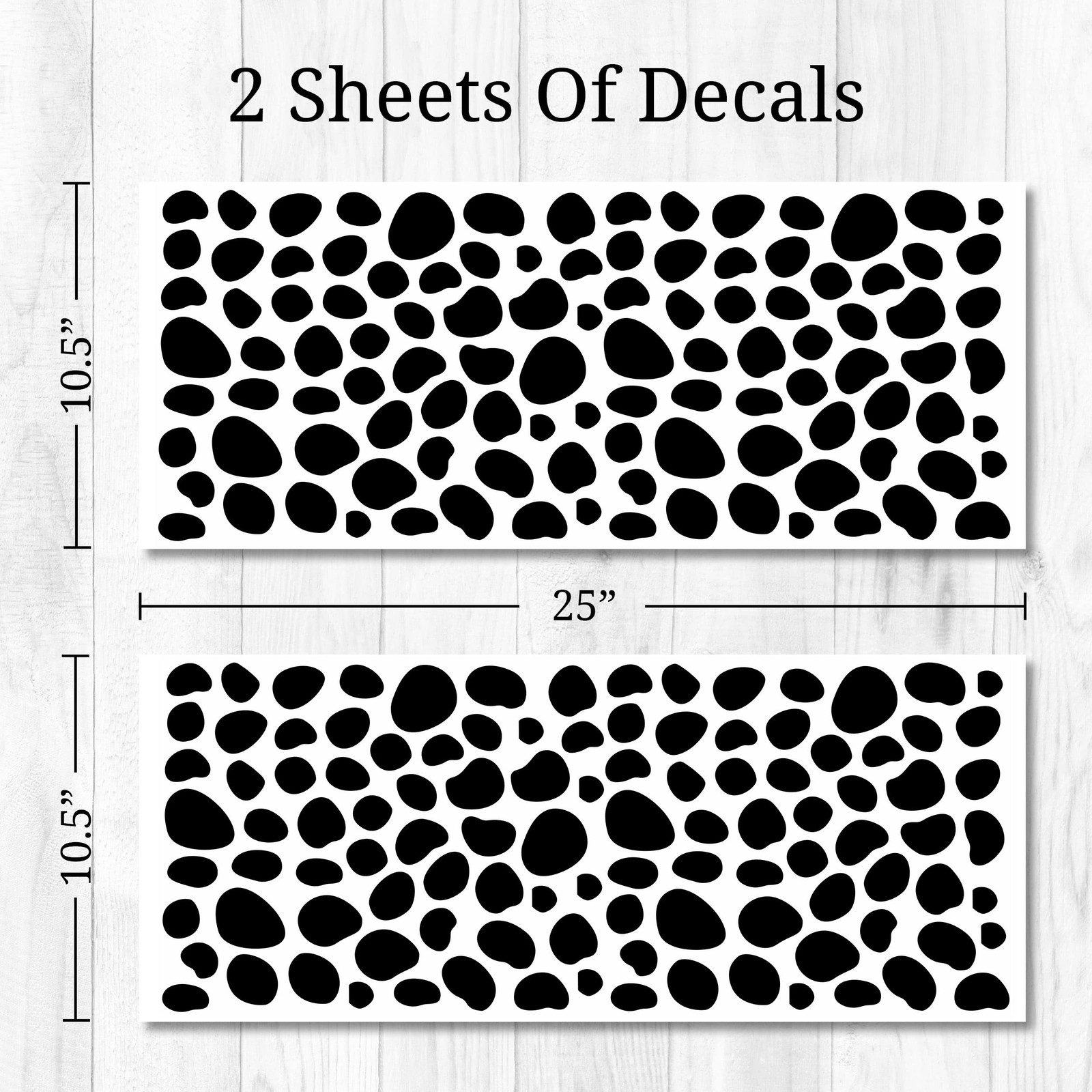 Decalcomania Irregular Black Dots Wall Decals – Set of 216 Small Dalmation Do…