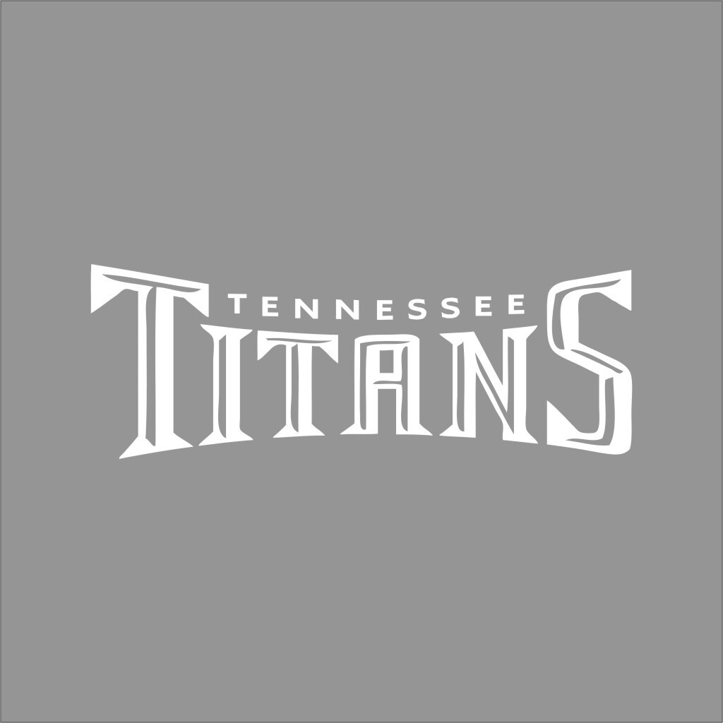 Tennessee Titans #4 NFL Team Logo 1 Color Vinyl Decal Sticker Window Car Wall