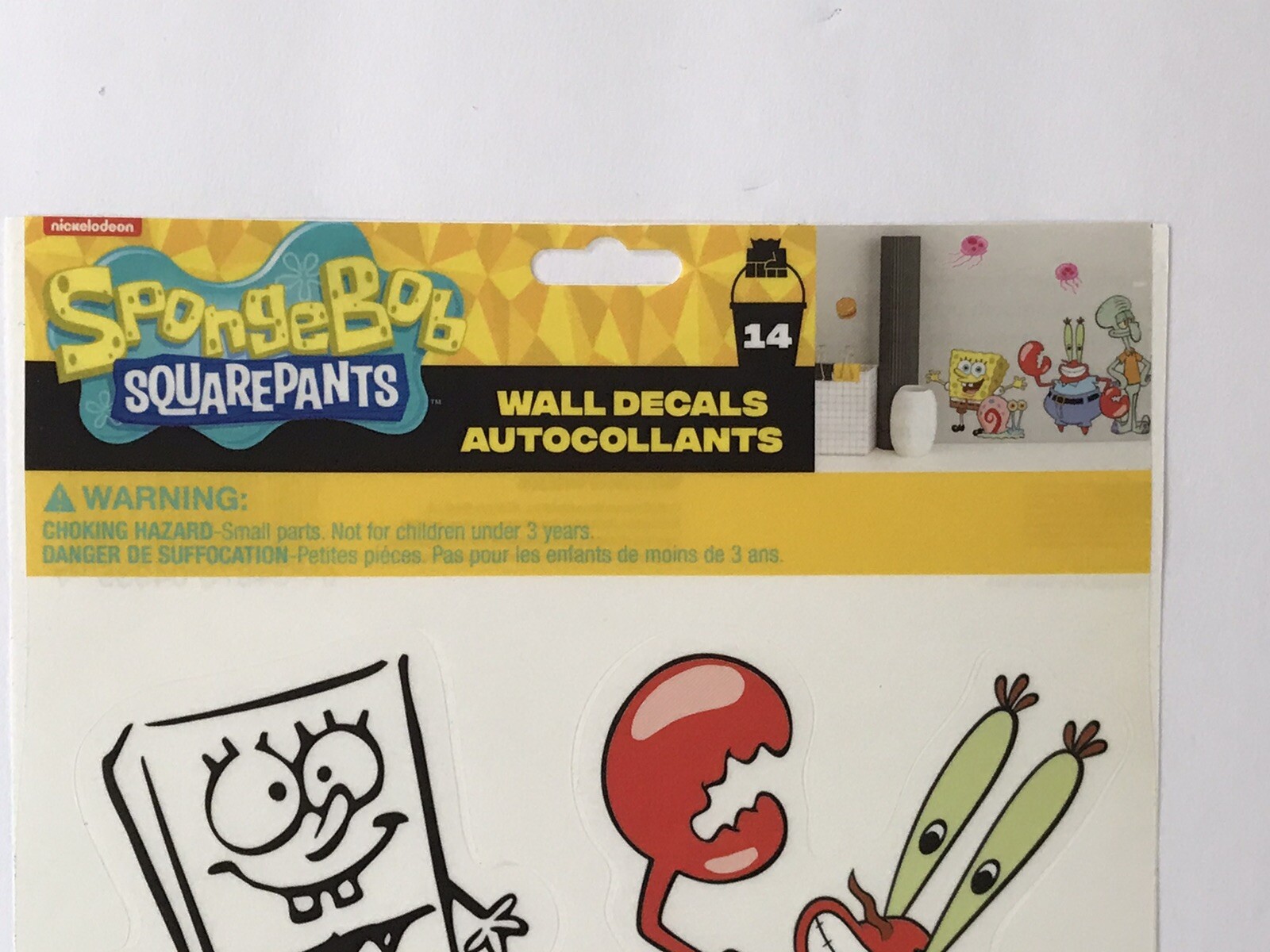 SPONGE BOB SQUAREPANTS kids wall stickers 14 Wall Decals Sandy Patrick Squidward