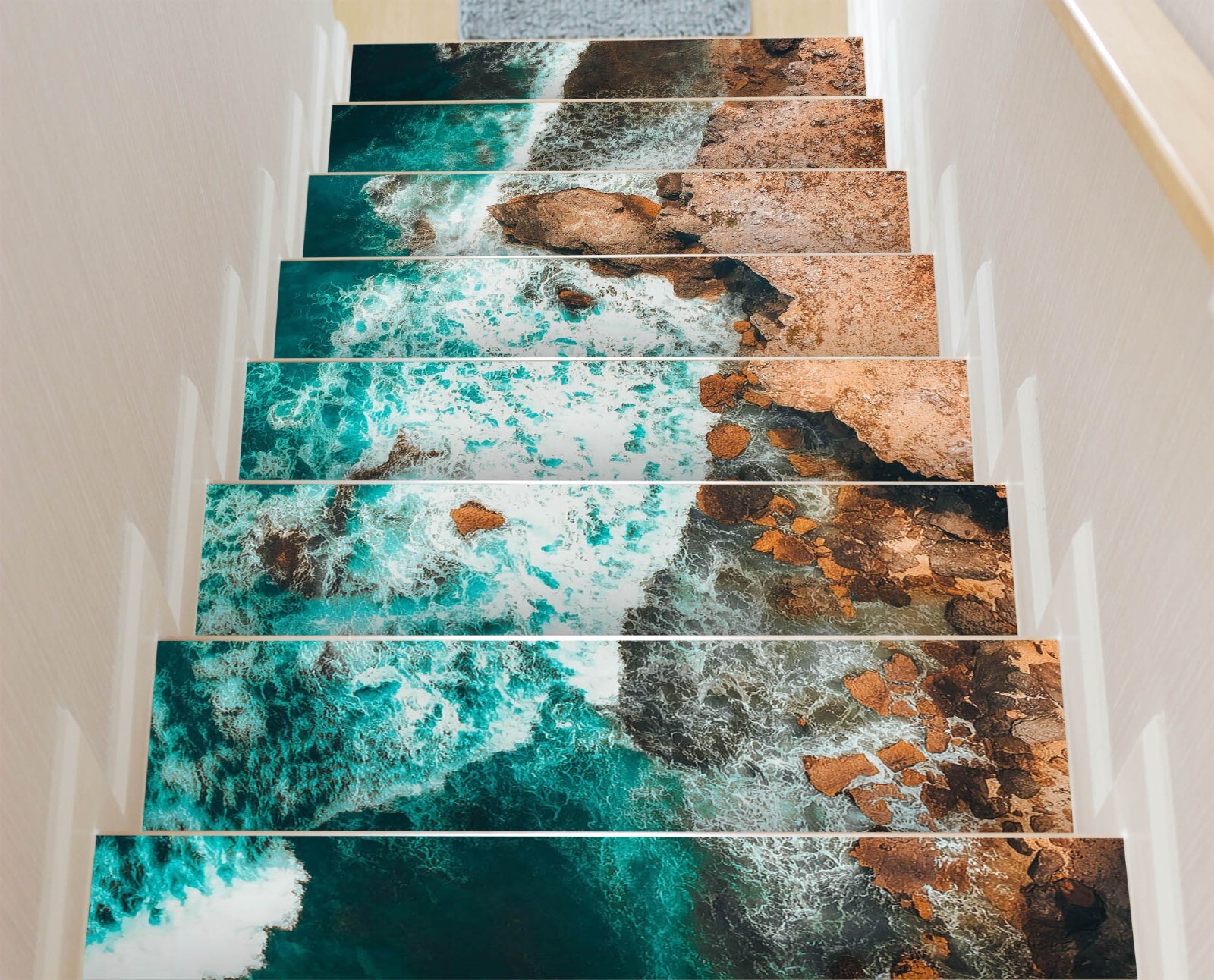 3D Unknown Sea U988 Stair Risers Decoration Photo Mural Decal Wallpaper Romy