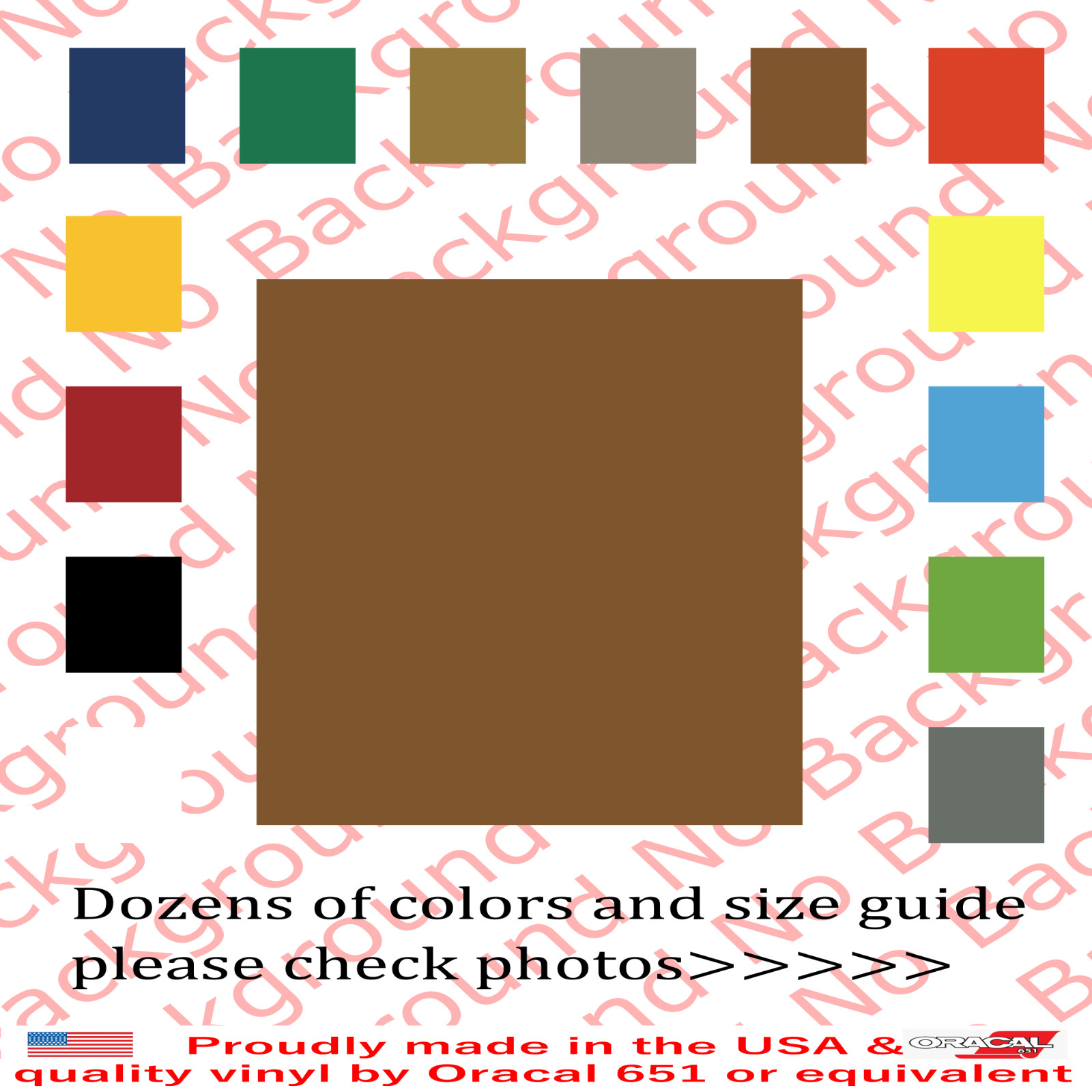 Square Shape Vinyl Decal Die Cut Sticker for Background Car Fender Bumper SP019