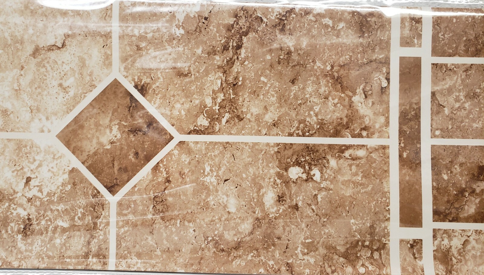 Kitchen Stove Backsplash Sticker / Wall Decal (30″x18″) BROWN TILES #4, GR