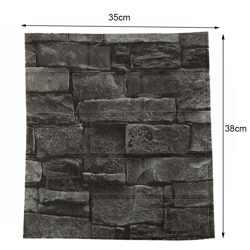 3D Brick Texture Foam Stickers 10pcs – XPE 35x38cm Panels for Kitchen Bedroom