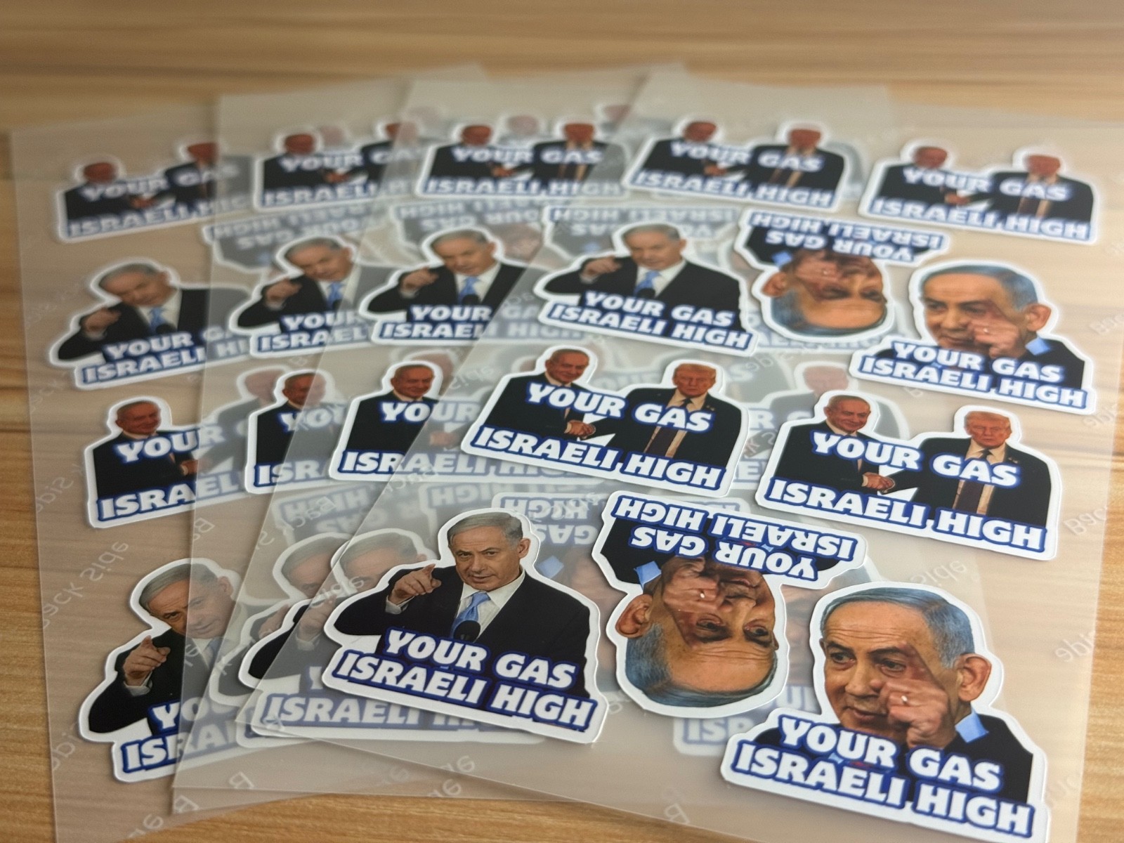 Your Gas Israeli High Stickers Bibi Trump 50pc Mixed Political Vinyl Decals 1.5″