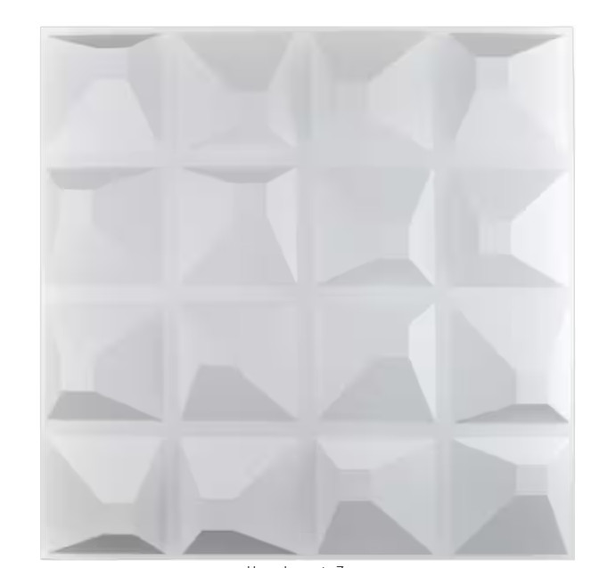 Art3d 3D PVC Wall Panels Brick Design 19.7”x19.7” White Decorative 12-Pack.