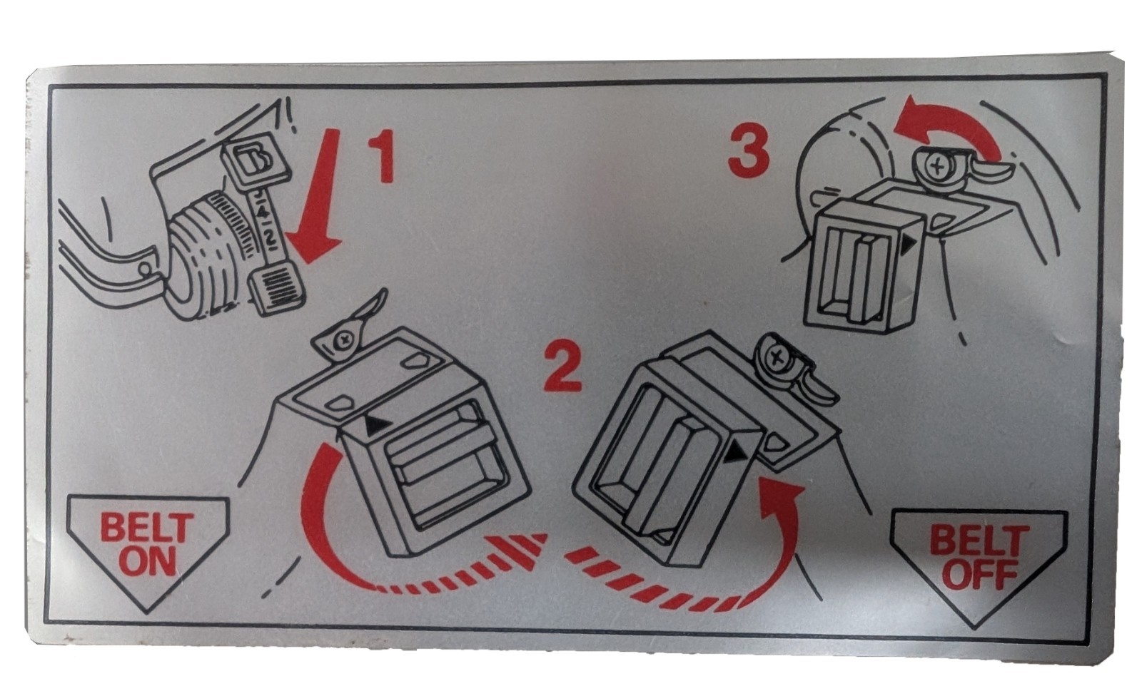 Kirby Vacuum Belt Lifter Instruction Label Decal Sticker 146684, 146606