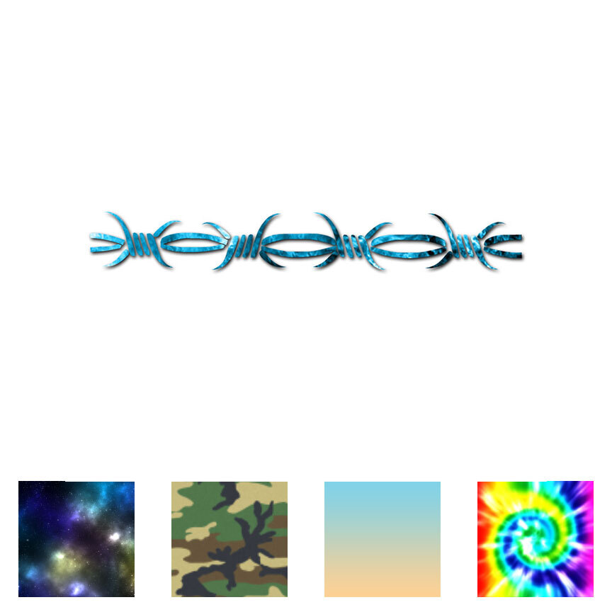 Barbed Wire Barb Tribal – Decal Sticker – Multiple Patterns & Sizes – ebn2881