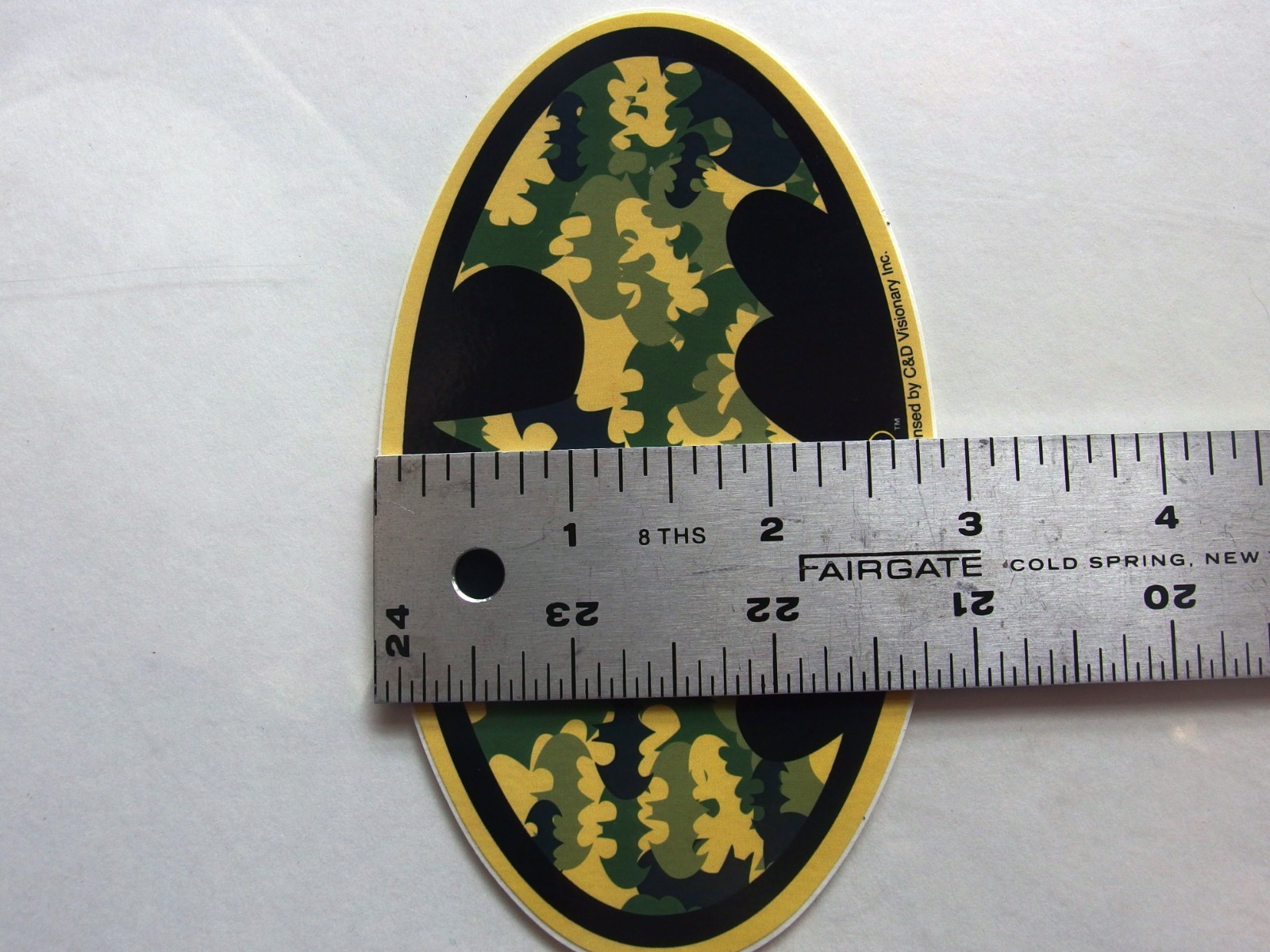 Batman Camo Bat Logo Sticker 🦇 DC Comics C&D Visionary 5″x2.875″ Oval Decal