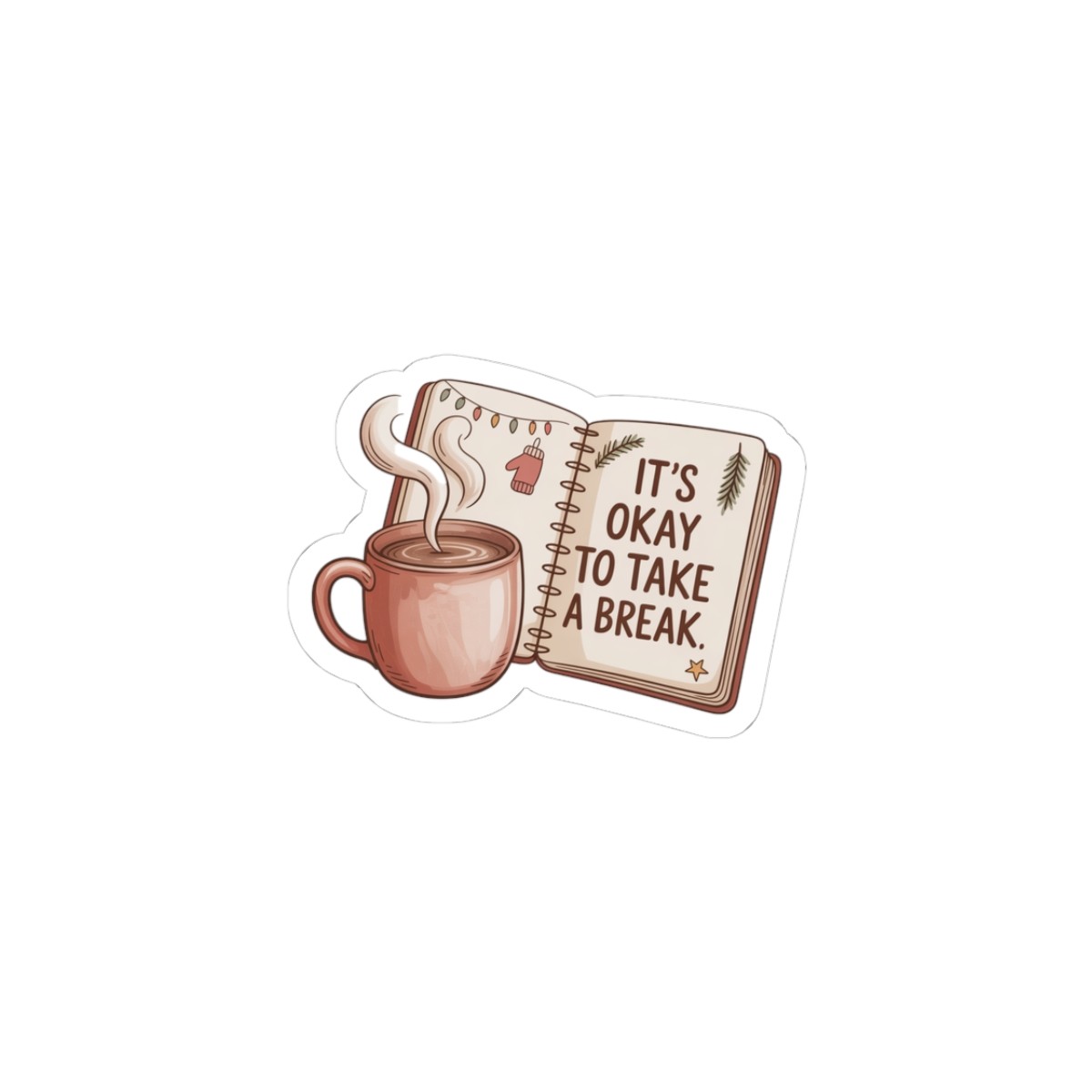 Holiday Burnout Sticker | introvert battery, festive exhaustion decal
