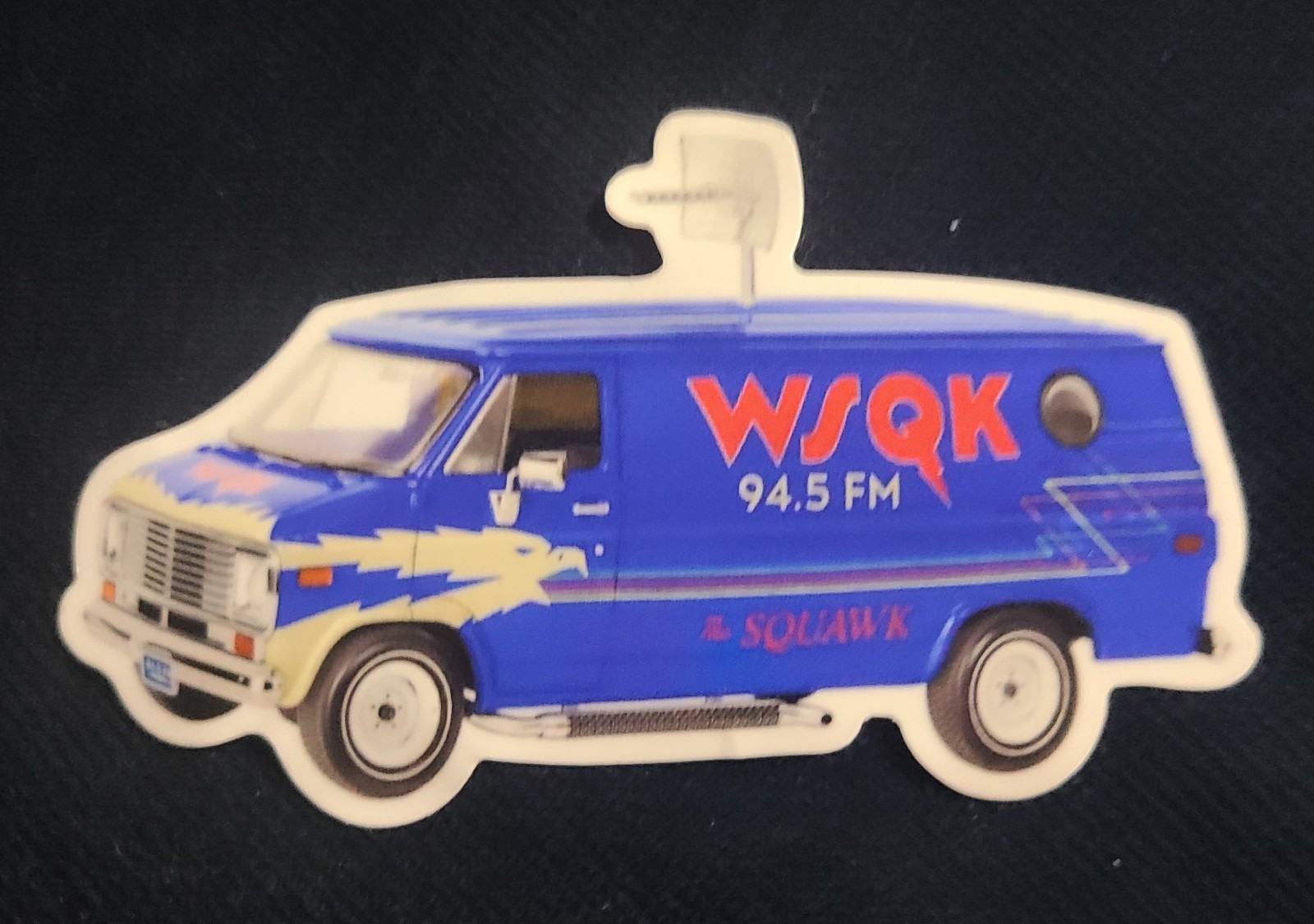 STRANGER THINGS – WSQK 94.5 – THE SQUAWK – BLUE VAN – TV – 4″ Decal – Sticker
