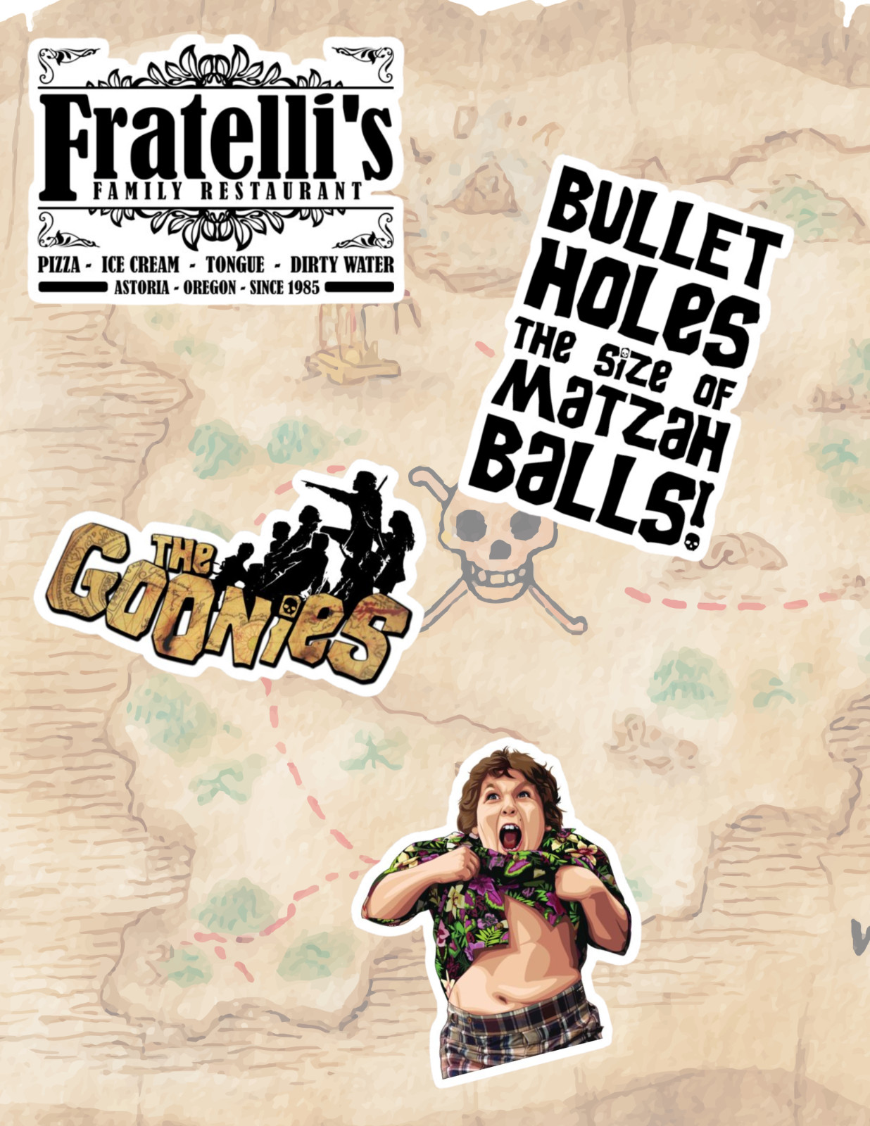 Goonies 80’s Movies #2 4pc Sticker Packs