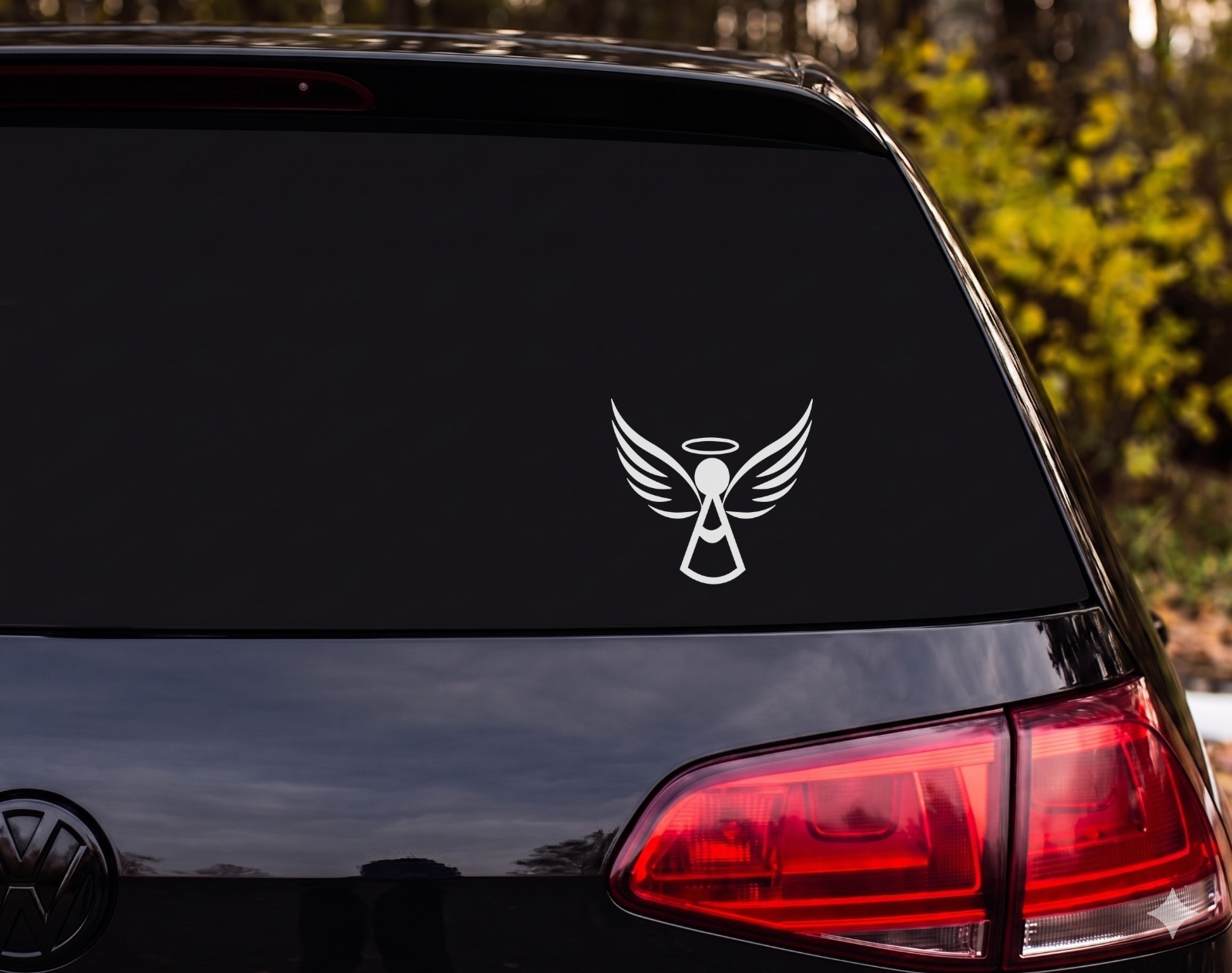 Angel With Halo Wings Vinyl Decal Sticker Custom Car Wall | Mom Gift