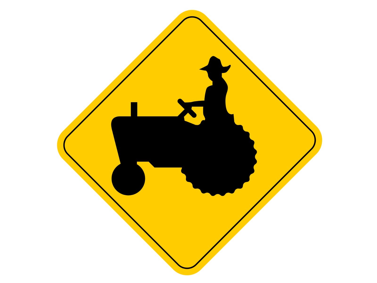 Tractor Crossing Sign Indoor Wall Vinyl Decal Sticker 5″ – 34″ kids decor