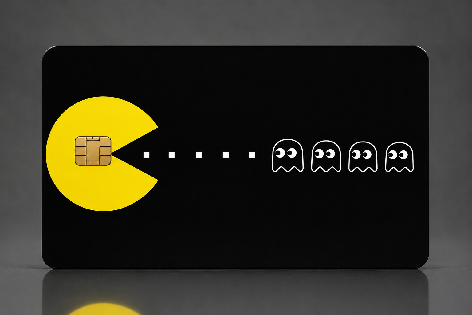 Pac-Man Debit / Credit Card Skin Sticker Decal Minimalist
