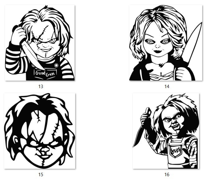 Horror Theme Decals 5″