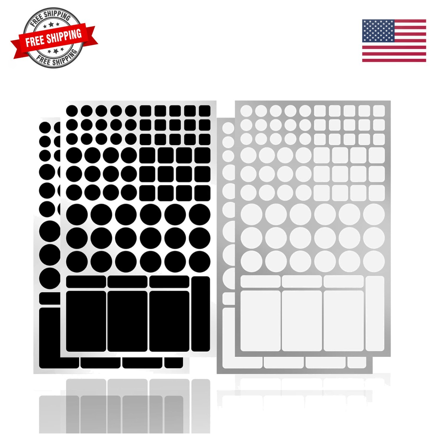 Light Blocking Stickers,Light Dimming Stickers,4 Sheets White and Black,50%-1…
