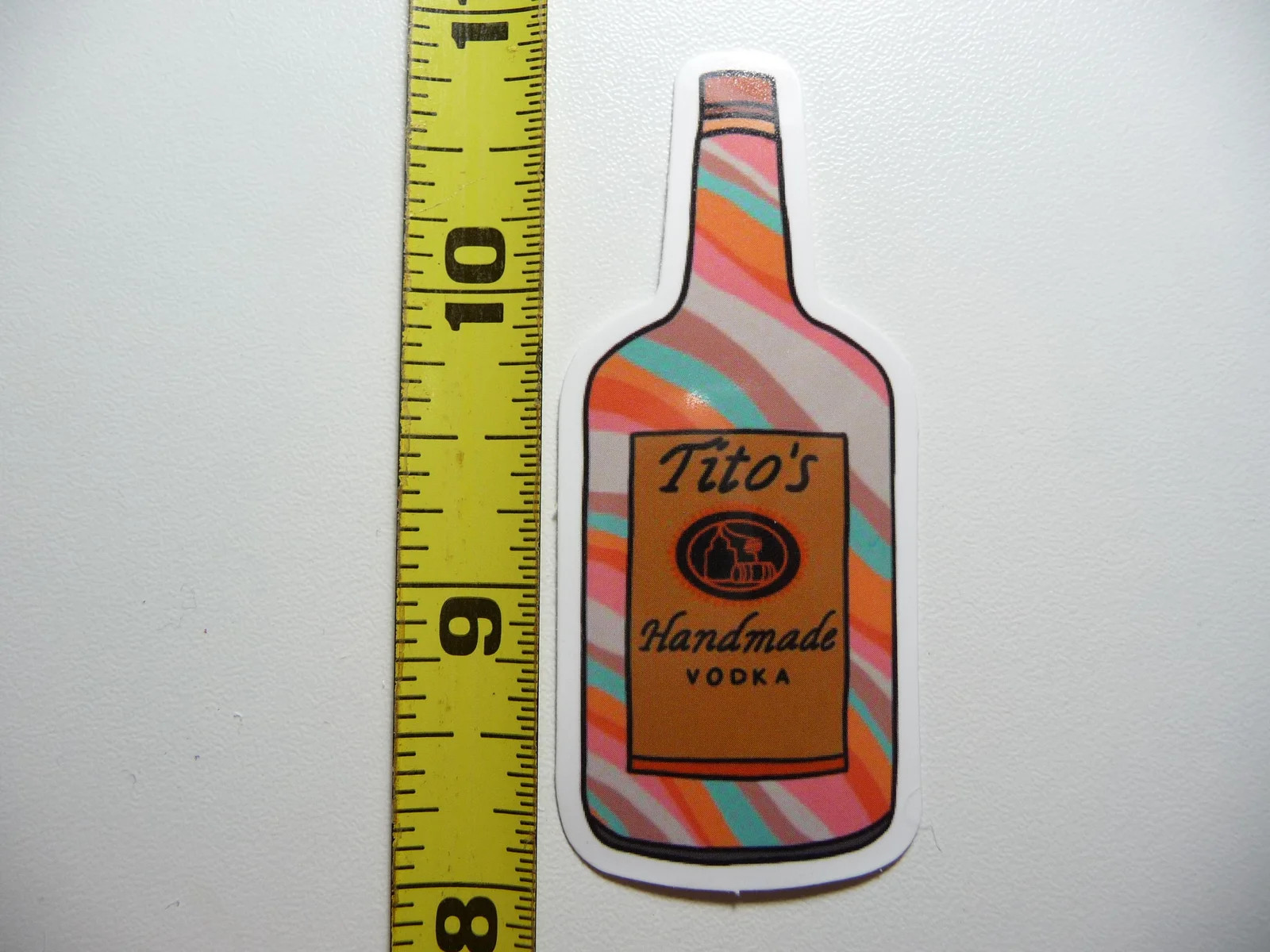 TITO’S HANDMADE VODKA BOTTLE #2 BOTTLE SMALL STICKER DECAL BAR ALCOHOL