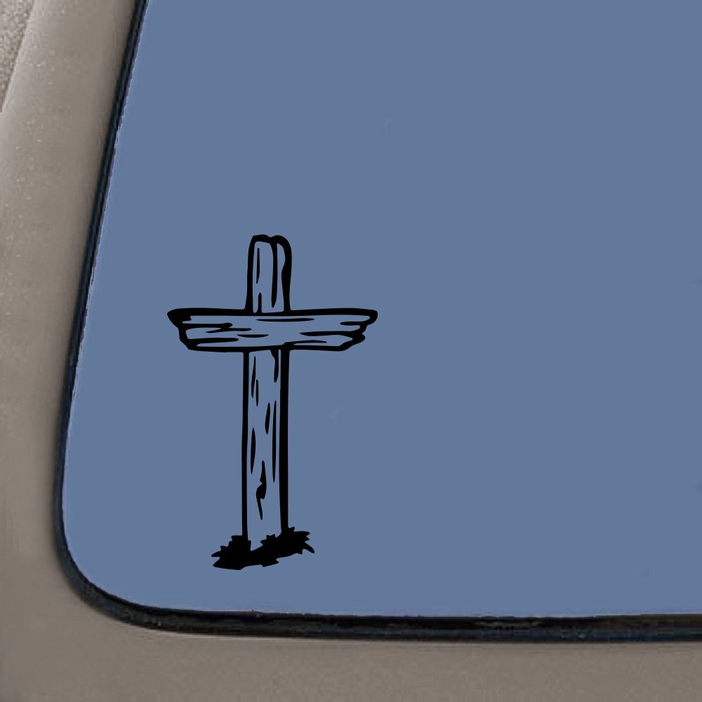 CMI NI505 Cross Decal | Old Rugged Cross Decal | 5.5-Inches | Premium Quality