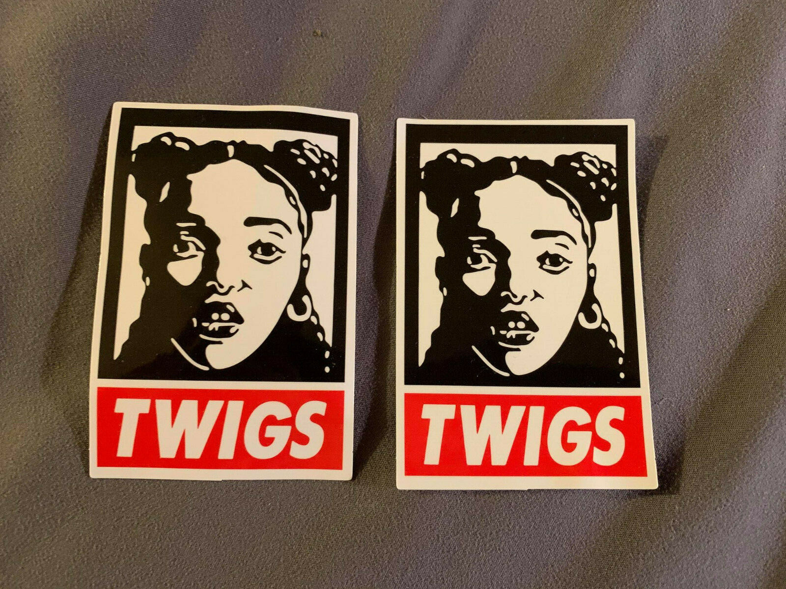 Lot of (2) FKA TWIGS 2″ x 3″ Band STICKERS Red White Black FAST SHIP! FREE!