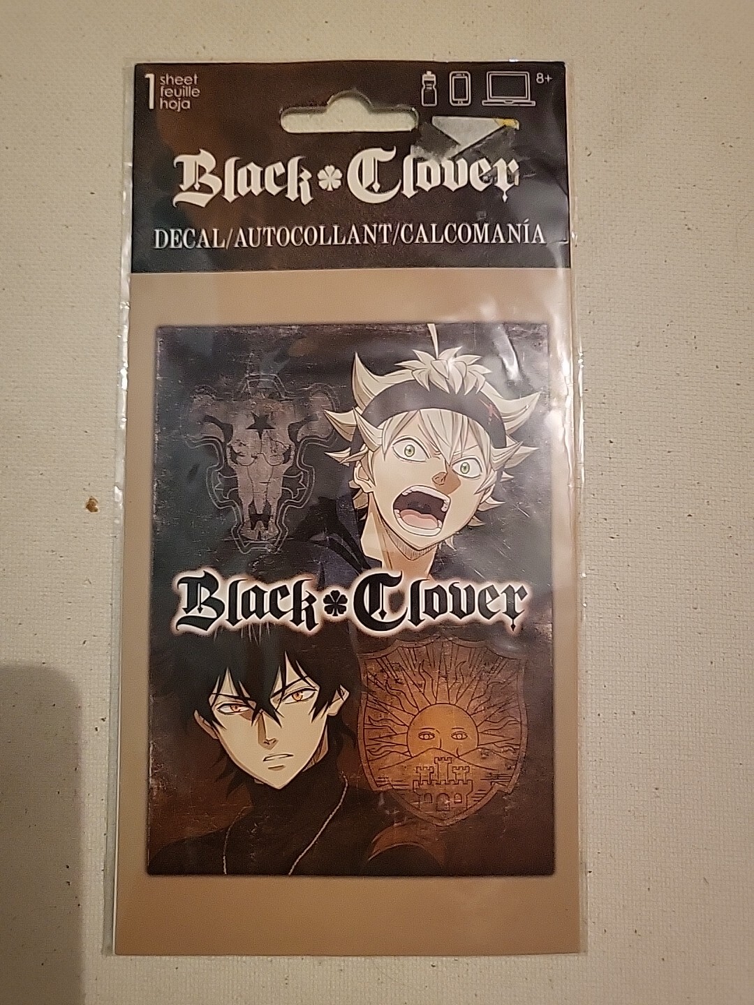Black Clover Anime Sticker Decal 5 Inch For Water Bottle, Computer NIP
