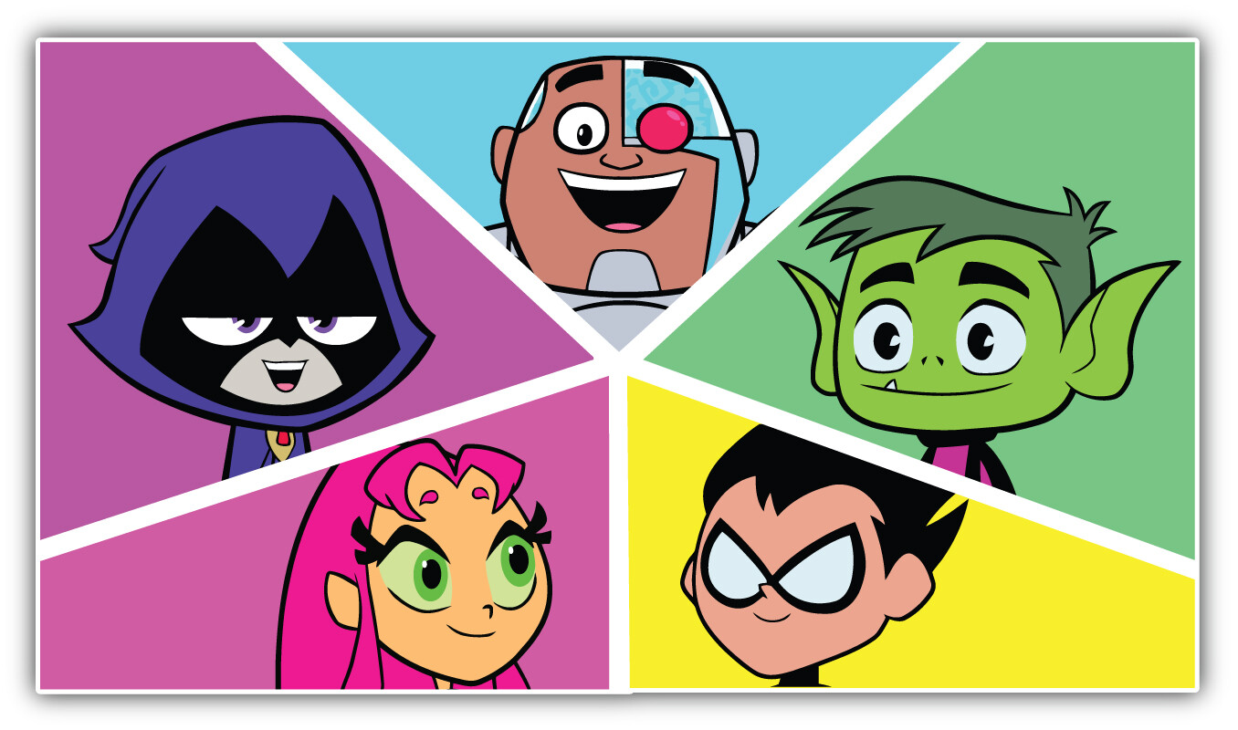 Teen Titans Cartoon Characters Sticker Bumper Decal – ”SIZES”