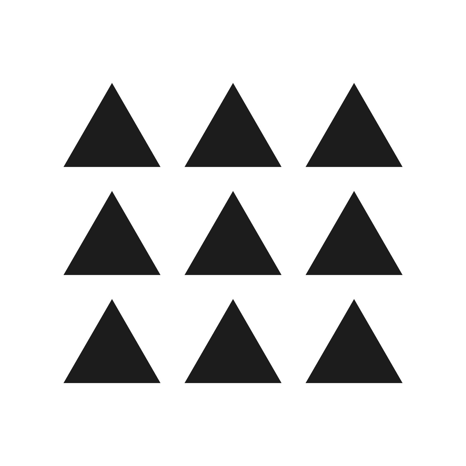 Set of 9 Triangle Shape Vinyl Decal shape symbol Sticker