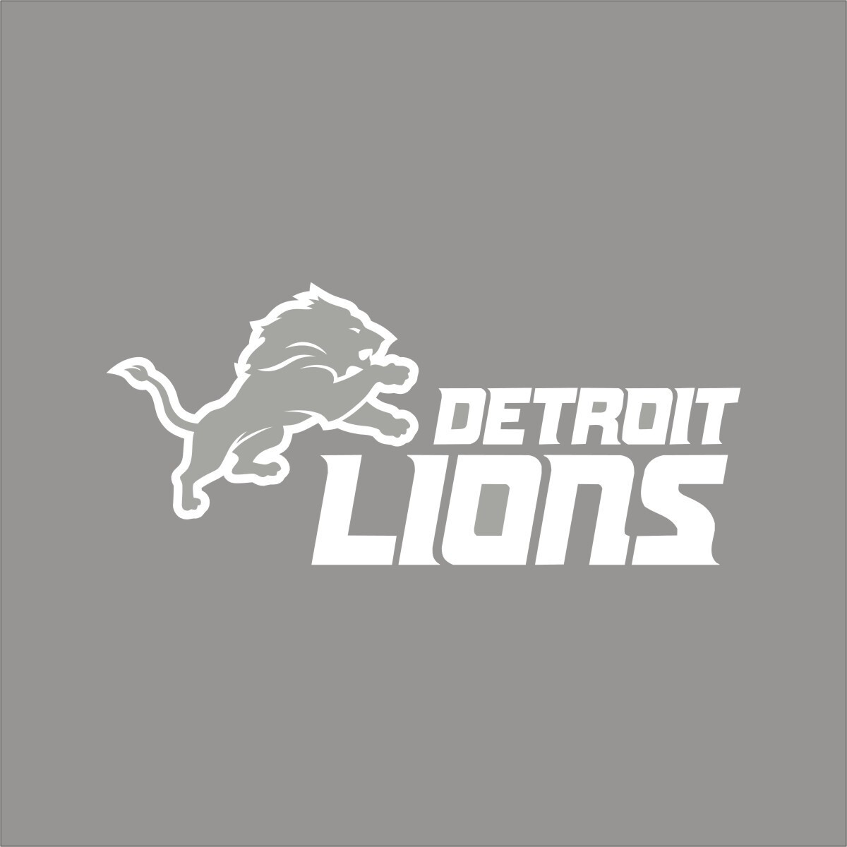 Detroit Lions #7 NFL Team Logo 1 Color Vinyl Decal Sticker Car Window Wall