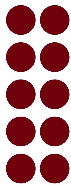 1.5″ Burgundy Round Label Dots Stickers Color Coding Inventory 1.5 Inch Dot